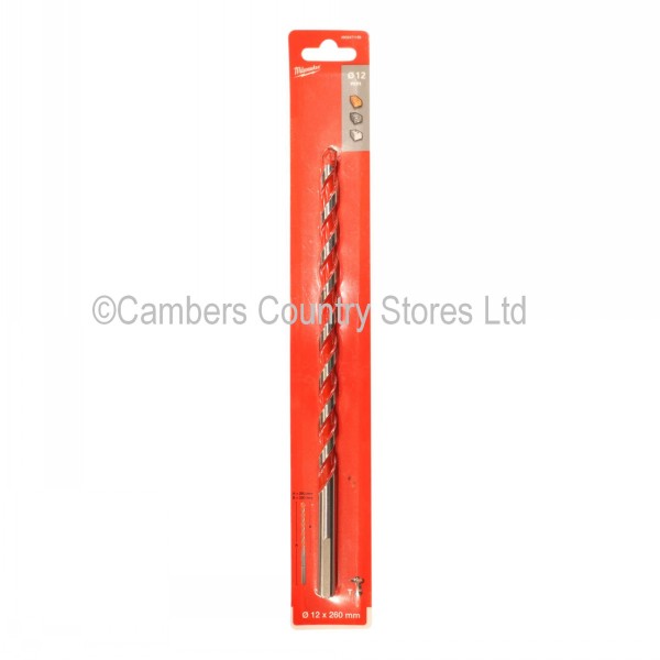 Milwaukee Concrete Drill Bit 12.0 x 260 Cambers Country Store